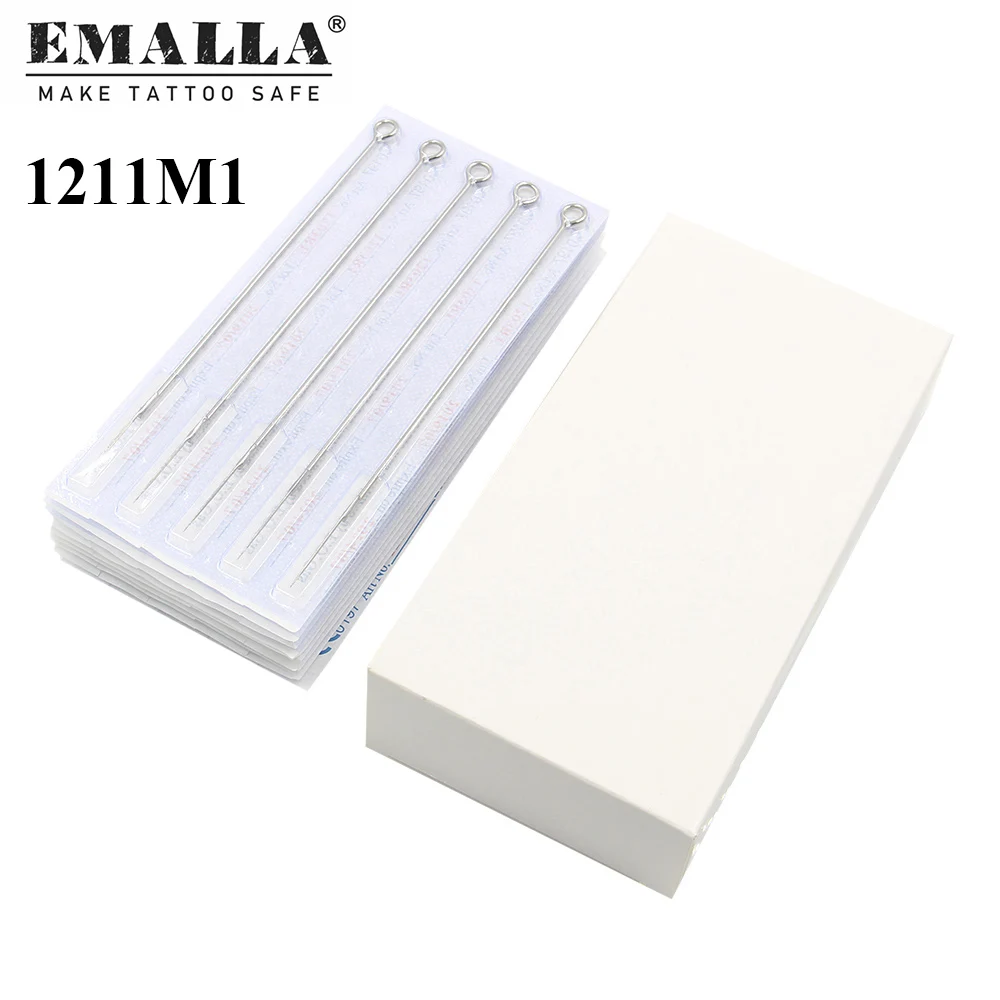 

50PCS Professional 11M1 Tattoo Needles Steel Disposable Sterilize Tattoo Needles Single Magnum Needle for Body Art Tattoo Supply