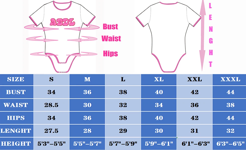 Синий женский ABDL хлопок Onesie пижамы Ползунки промежность взрослый ребенок Onesie Комбинезон Ddlg девочка взрослый ползунок комбинезон