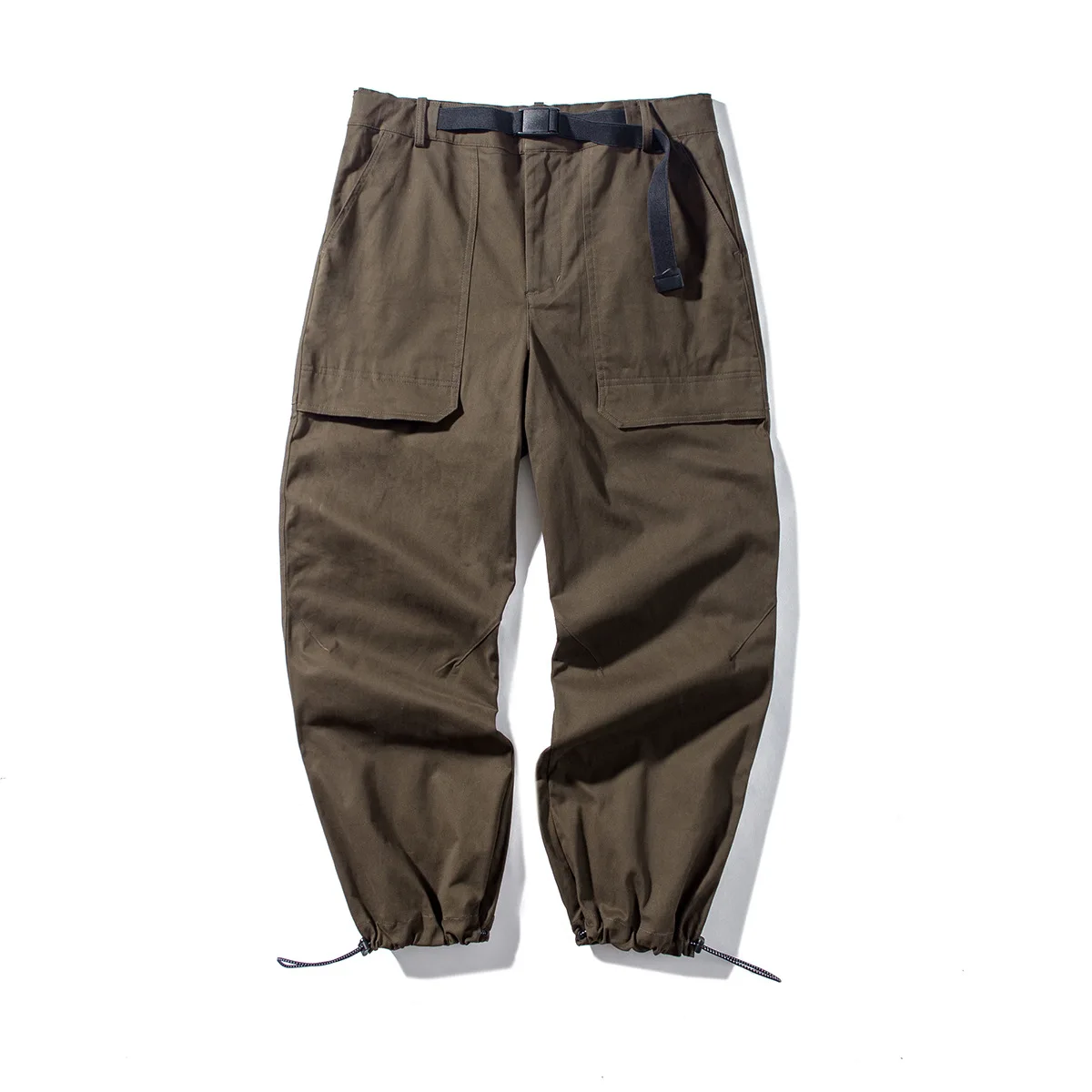 

Luoye luo ye 2019 Winter New Style Japanese-style Origional D Buckle Workwear Casual Drawstring Ankle Banded Pants K003