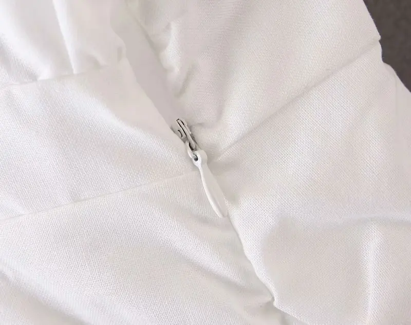 Bazaleas, винтажное, белое, с рюшами, vestidos, модные, тонкие платья, для женщин, дворцовая рубашка, рукав, женское платье