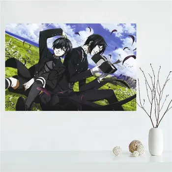 

Custom Black Butler Anime Poster Wall For Living Room Art Poster Decoration Silk Fabric Bright Smooth No Frame Morden Print Wall