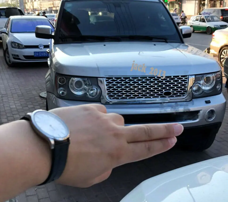 Модификация автомобиля покрытие аксессуаров передняя решетка Замена Отделка для Land Rover Range Rover Sport 2006-2013