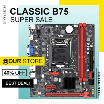 

B75 Motherboard LGA 1155 Dual channel 16G DDR3 Memory SATA III USB 3.0 Computer Mainboard for Inter LGA1155 I3 I5 I7