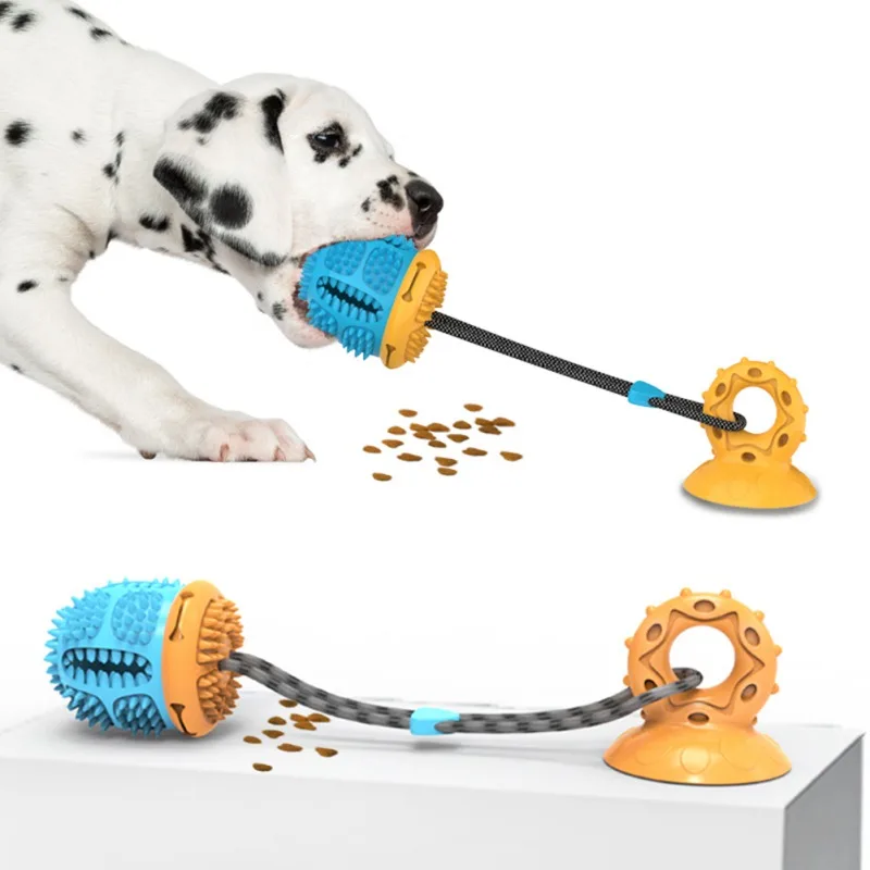 

Игрушки для собак силиконовая присоска жевать Pet присоски утечки игрушка для домашней собаки Еда мяч утечки молярная игрушка для домашних животных