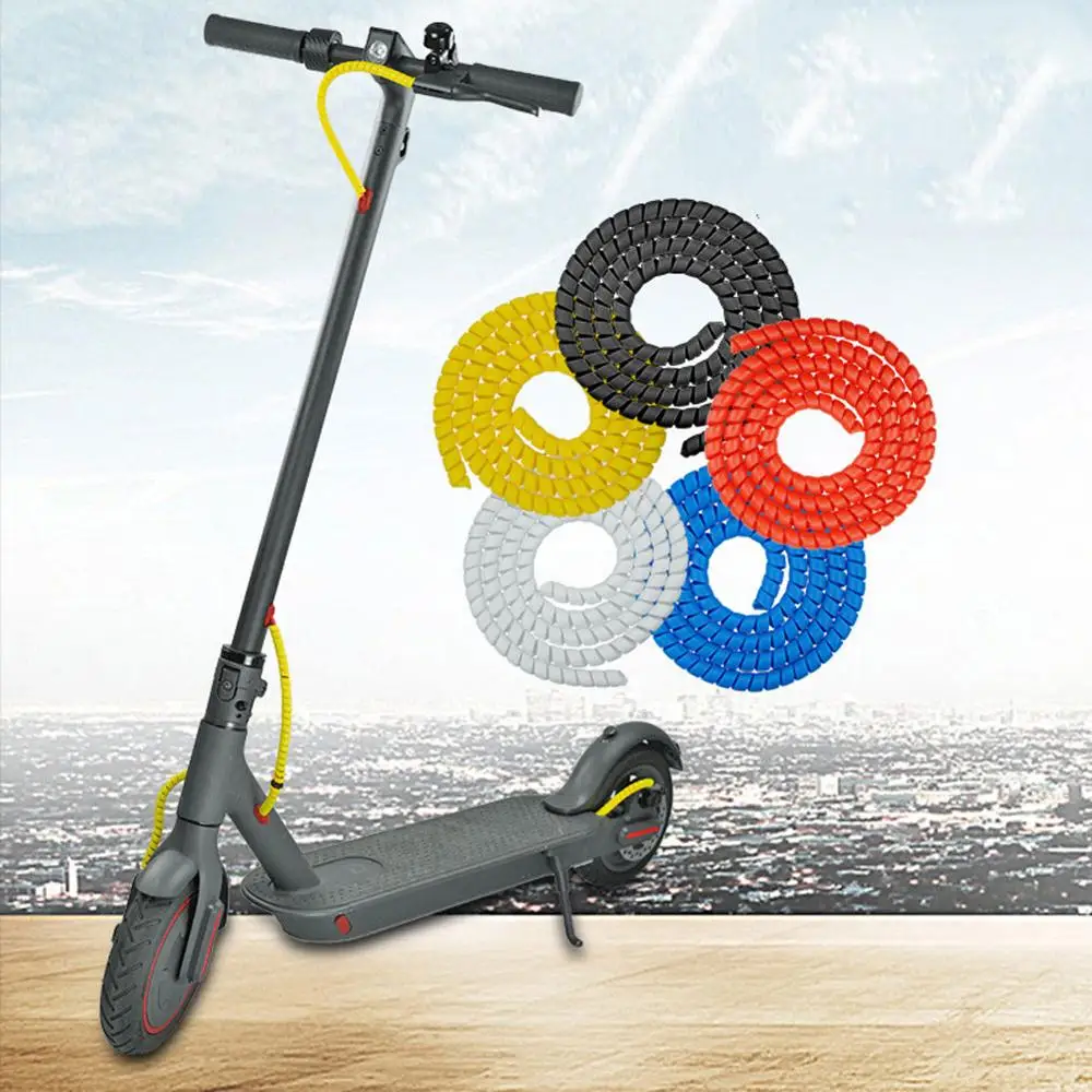 1M Line Organizer Pipe Protection Spiral Wrap Winding Cable Wire Protector Cover Tube for XIAOMI M365/PRO Electric Scooters