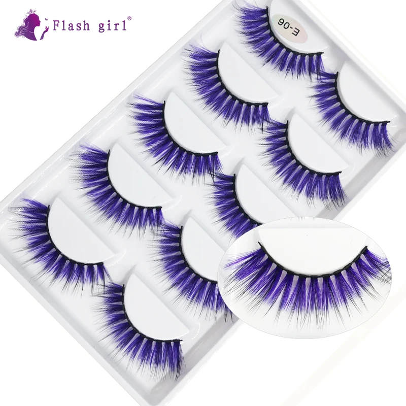 

High Grade E series handmade colorful mink eyelashes charming lashes free shipping