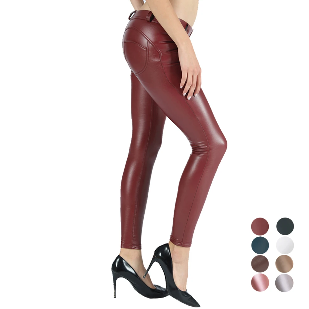 Melody Women Leggings Non-animal Leather Effect Pants Skinny Full Length Warm Winter Sports Leggings Clothing Silicon Butt Pad evening exercise earphone sports music stereo headset bluetooth wireless bone conduction headphone mems silicon microphone dp8