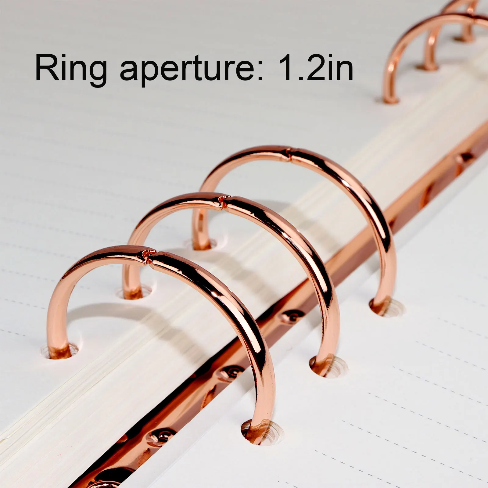 Rose Gold Metal A5 Ring Binder Clips Gold Loose-Leaf Binder File Folder  Hoop DIY Album 6 Hole A5 Ring Binders 30mm