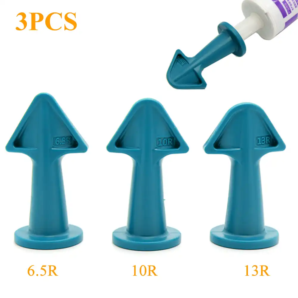 Sink Joint Silicone Caulking Tools Sealant Nozzle,Caulking Epoxy Piston Nozzle Accessories,Great Tools for Kitchen Bathroom Window 3 in 1 Silicone Caulking Tools,Caulk Nozzle Applicator Green