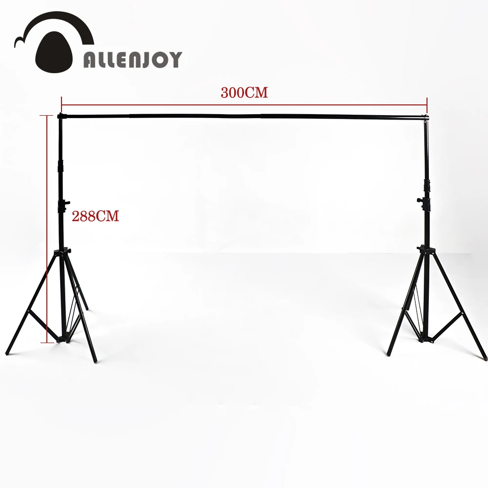 Allenjoy 3X2,88 м/10* 9.5ft фотография Регулируемый фон стенд Опора телескопическая фоновая система поддержки для фотостудии видео