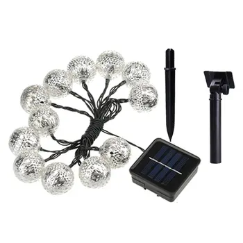 

3.5M 10 LEDs Solar String Lights Outdoor Garden Morocco Ball Lighting Garland for Christmas/Wedding/Party Decoration