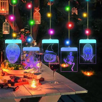 

Creative USB LED Night Lamp Hanging Wall Lights Halloween Window Home Decor Holiday Light