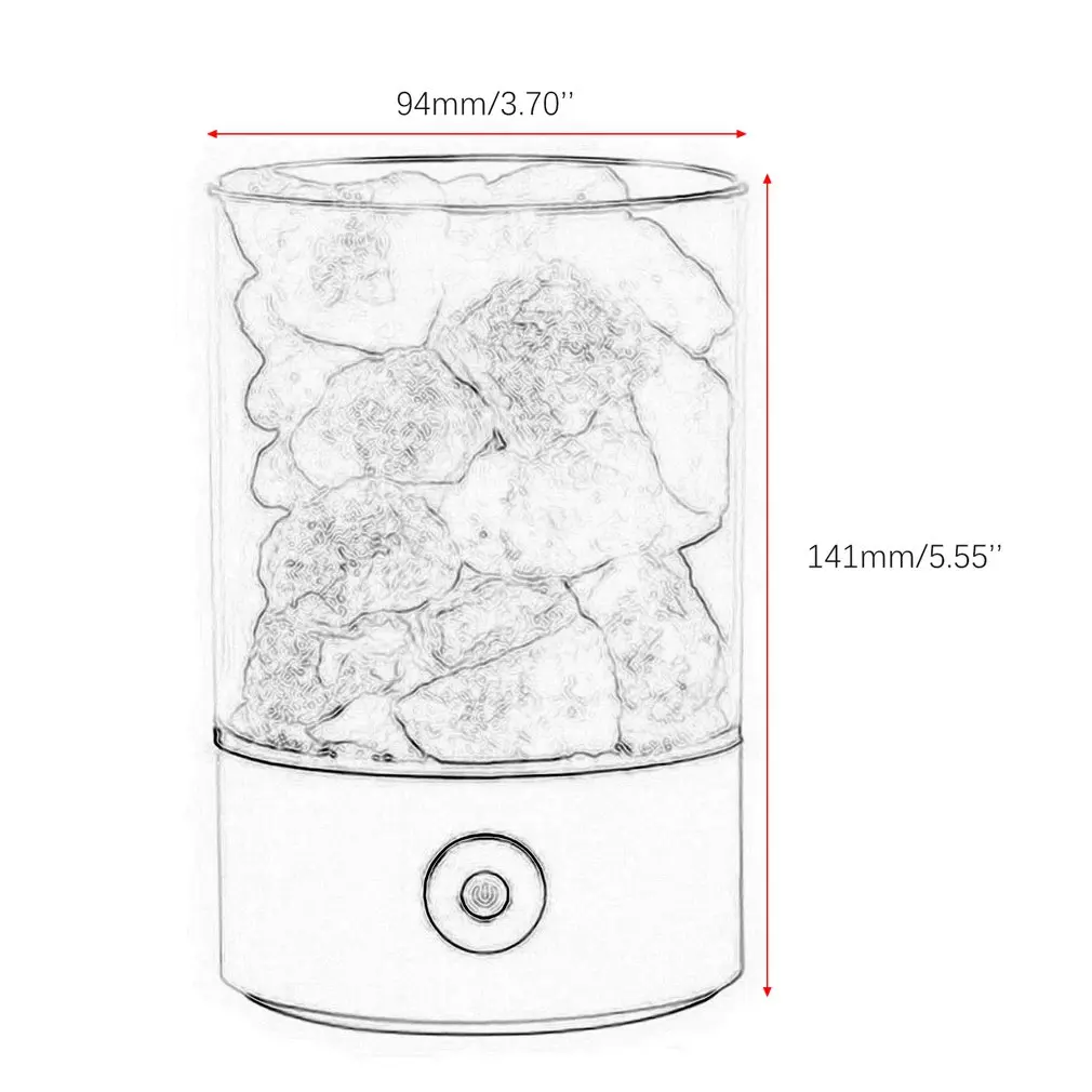 Здоровая жизнь гималайский натуральный кристаллический соляной светильник для дома спальни ночник очиститель, ионизатора воздуха очиститель воздуха соляная лампа