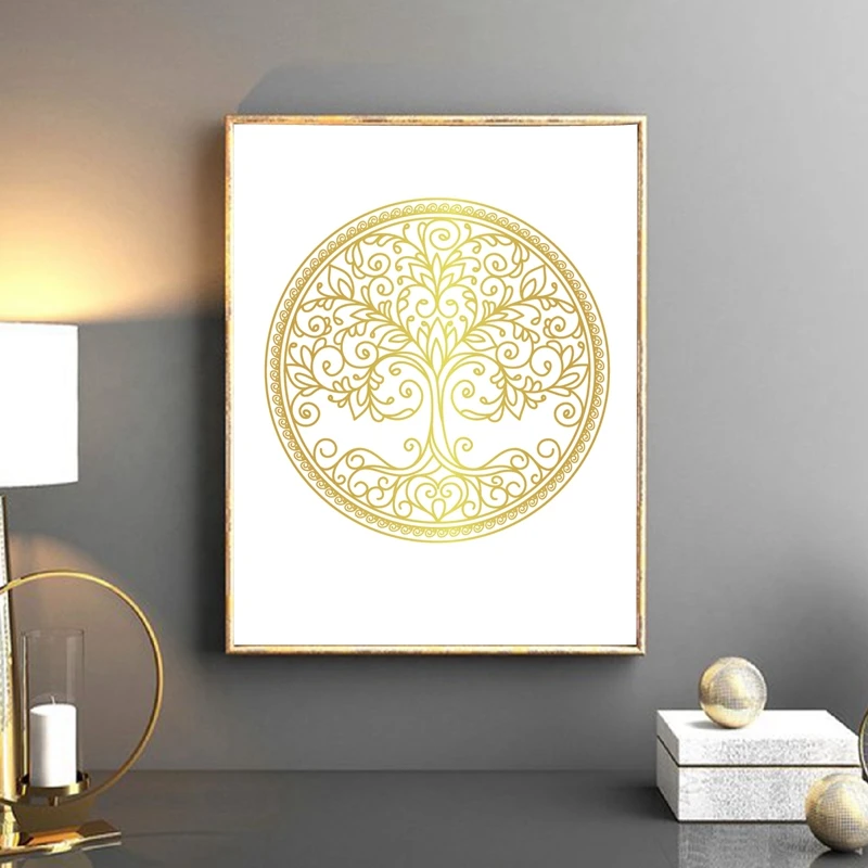mandala wall art print living room decoration