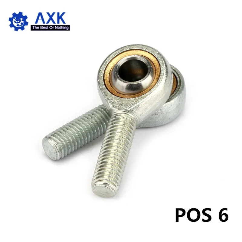 POS6 Free shipping 6mm10pcs right hand Inlaid line rod ends with male thread Spherical plain bearing | Обустройство дома