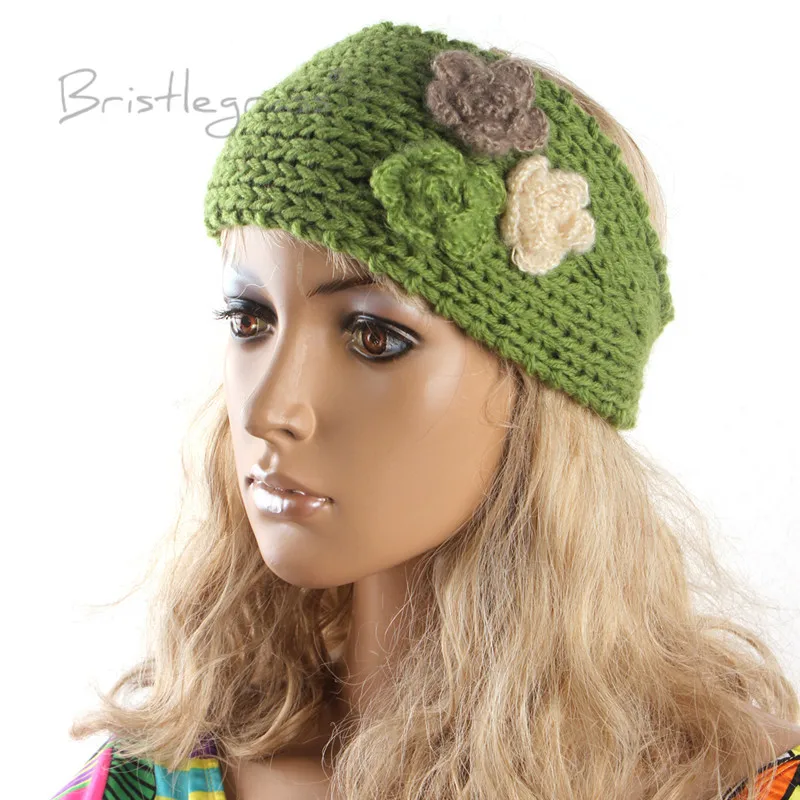 Bristlegrass Women's Girl's Winter Flower Crochet Knitting Knitted