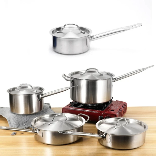 Stock Pot With Lids 4 Quart Food Grade Stainless Steel Soup Pot For Cooking  Stew Dishwasher Safe Kitchen Utensils Cooking Pot - AliExpress