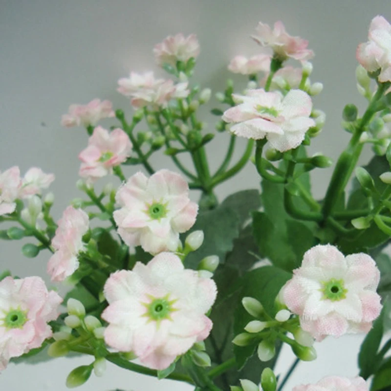 9 цветов креп пластик проволока искусственный букет невесты Цветок Орхидеи Завод куст