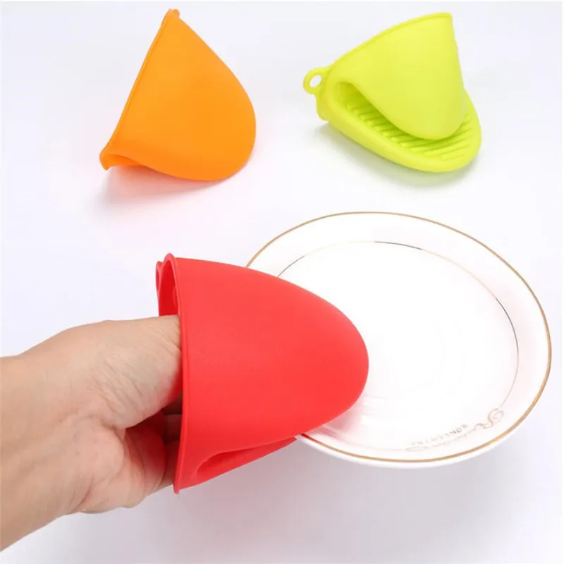 1Pc Thicken Silicone Baking Oven Mitts Microwave Oven Glove Insulation Non Stick Anti-slip Grips Bowl Pot Clips Kitchen Gadgets silicone oven mitts silicone oven gloves silicone oven protector