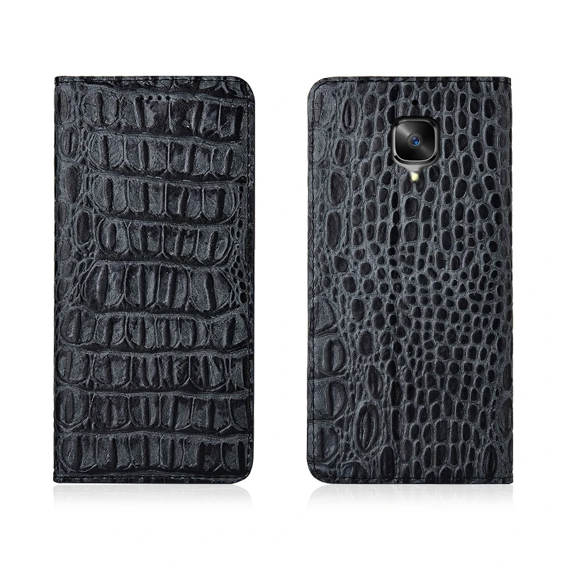 

Crocodile Back Pattern Genuine Real Leather Magnetic Flip Phone Bag For Oneplus 3T/Oneplus 3 Phone Case Leather Coque Funda Capa