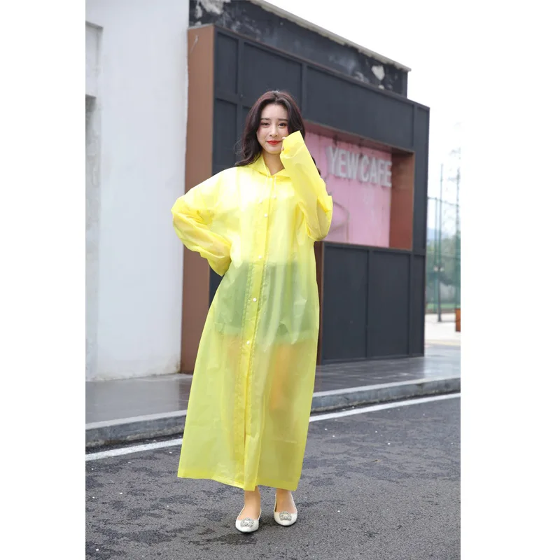 Eva Lightweight Fashion Environmentally Friendly Raincoat for Both Men And Women Adult Hiking Travel Extra-large Lengthen Non-Di