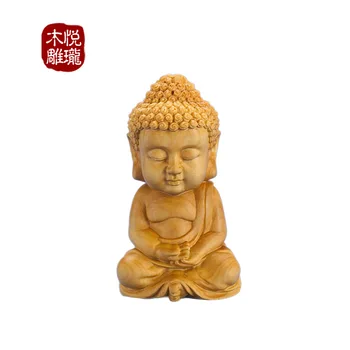 

Wood carving Little monk, wood crafts gift Home desktop decoration office ornaments(A1133)