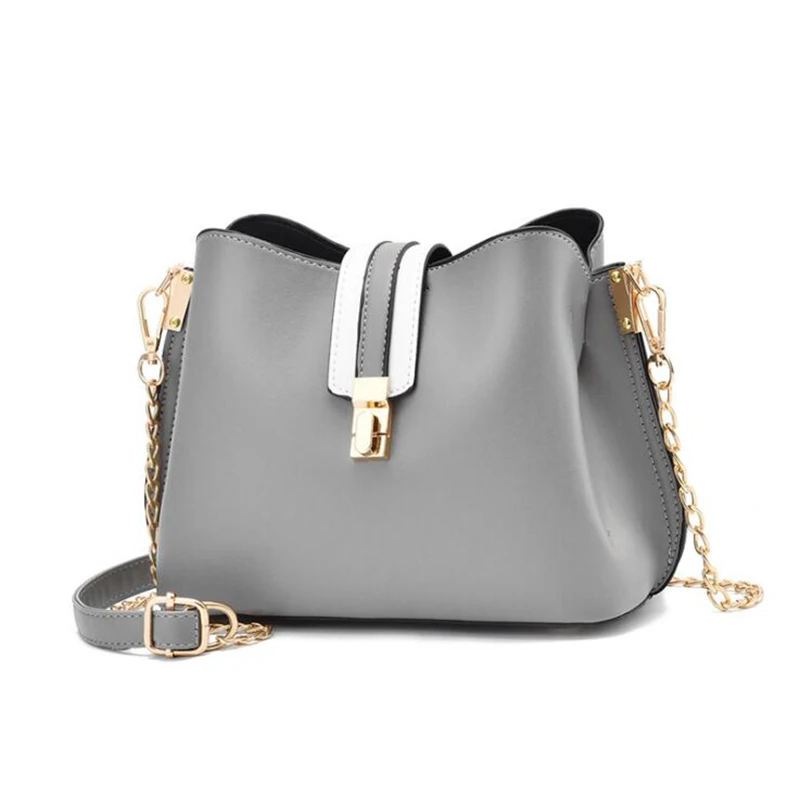 Yogodlns, модная женская сумка-мешок, винтажная, искусственная кожа, сумка-мессенджер, высокое качество, Ретро стиль, сумка на плечо, простая сумка через плечо, Tot - Цвет: Gray