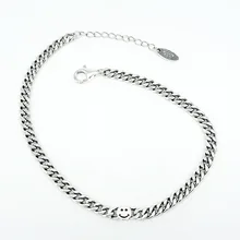 Древний тай-Ватикан, корейский стиль, S925, тонкая серебряная подвеска в виде ног, женская, винтажная, ретро, N подвеска, контузия, плоская подошва, ручная работа, аксессуары