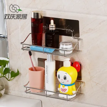 

Sucker Free Punched Seemless Stainless Steel Supporter Shuang Qing Home Reside chu yu Toilet General Stainless Steel Storage Rac