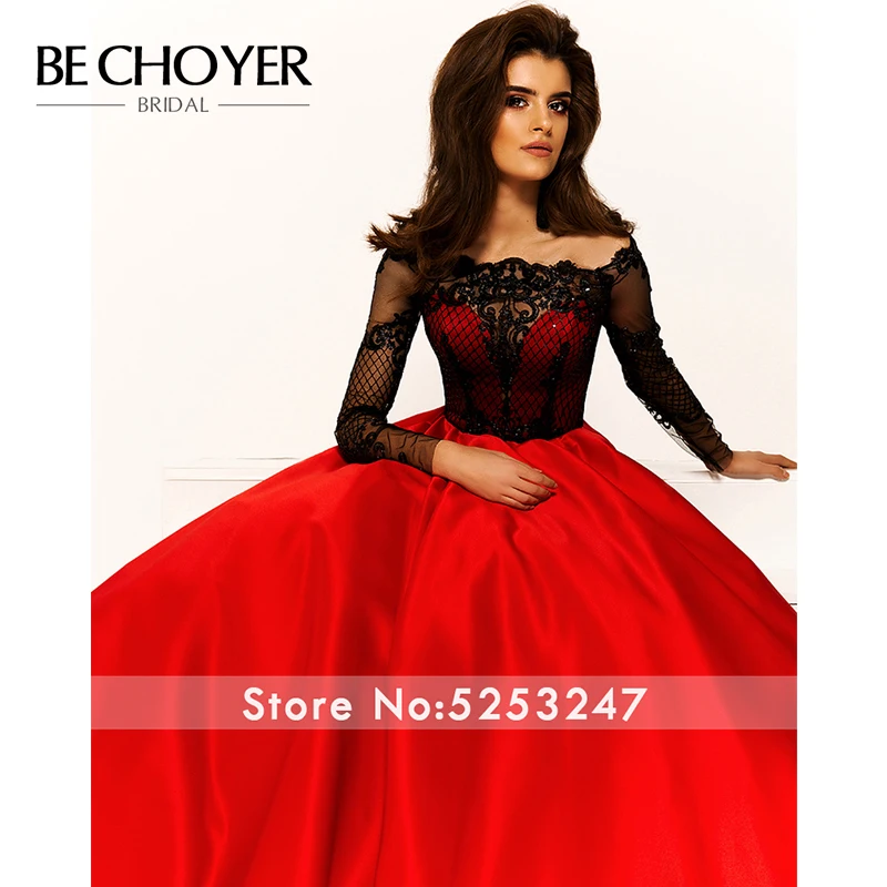 Модное кружевное свадебное платье с аппликацией, BECHOYER W113, с длинным рукавом, с карманами, а-силуэт, иллюзия, для выпускного вечера, вечерние платья для невесты, Vestido de Noiva