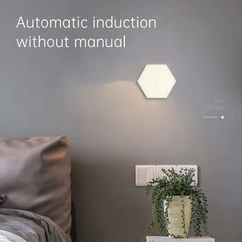 

DC5V USB Charging Night Light Bedside Rechargeable Smart Body induction wall light LED Cabinet Lamps For bedroom decoration