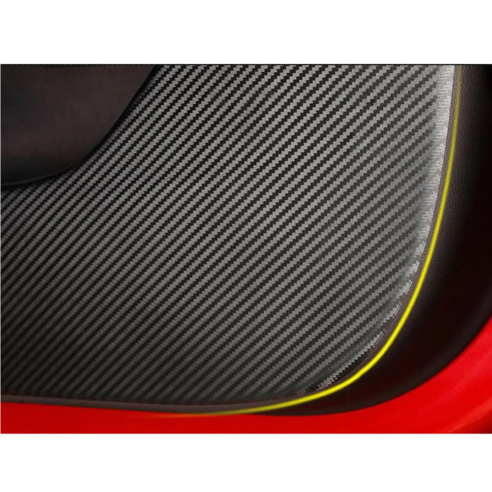 

4pcs New Car Door Sticker Mat For Tesla Model 3 Carbon Fiber PVC Sticker Car Decoration Sticker Accessories Fashionable