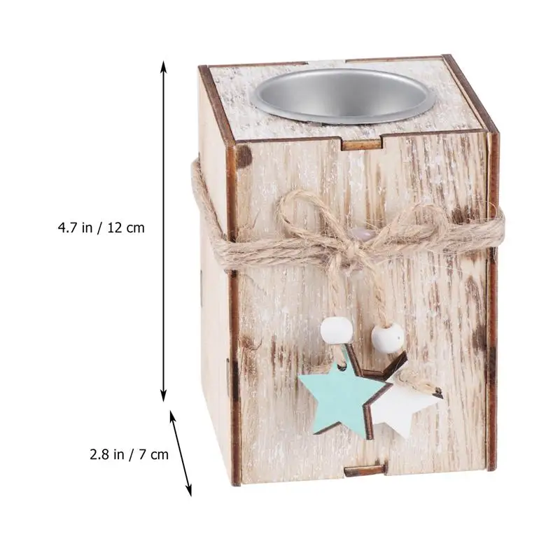7x12cm Креативный Рождественский мини деревянный подсвечник, Рождественский домашний декор, настольное украшение, рождественские новогодние украшения - Цвет: 7x12cm