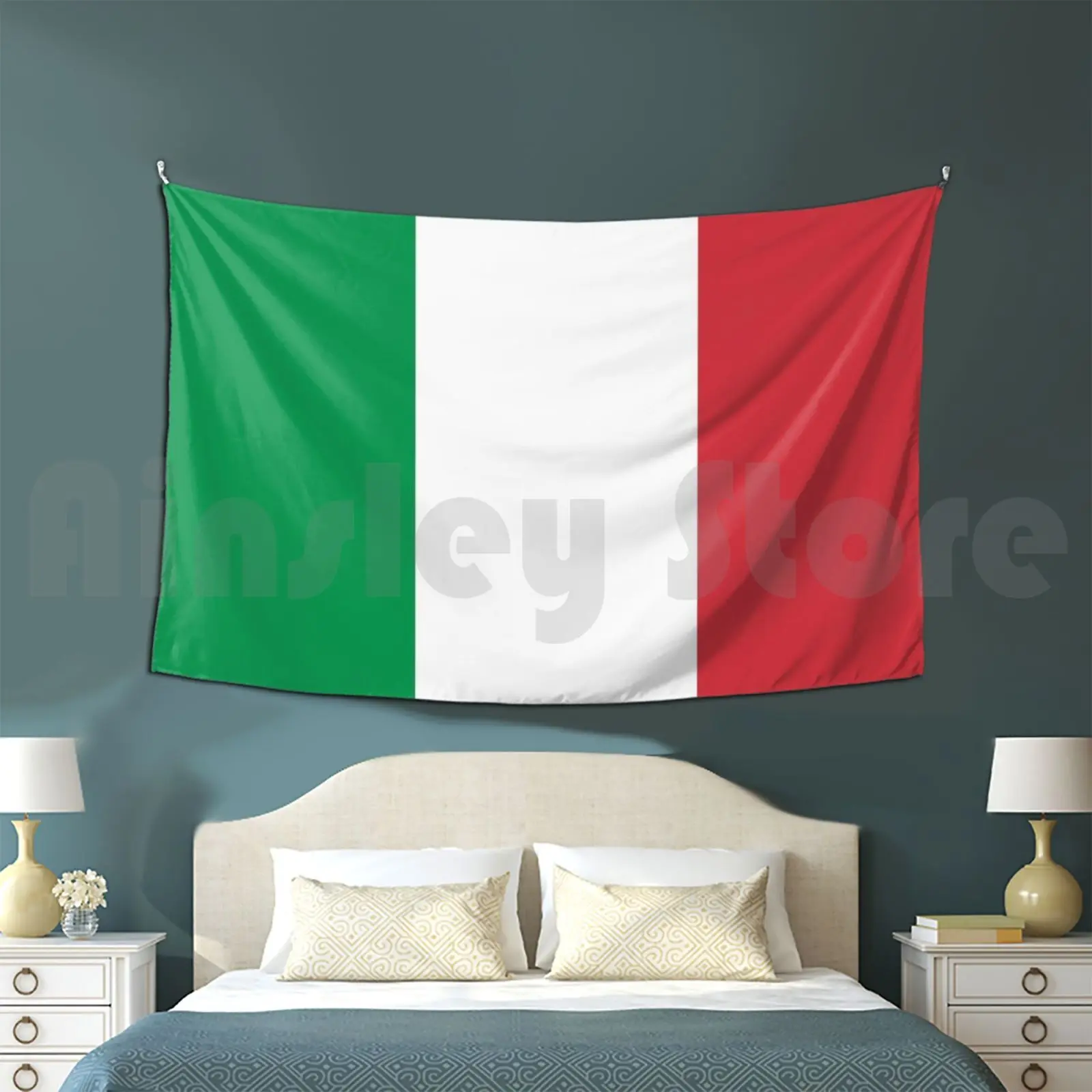 Italian Flag Customized Tapestry Italy Italia Drapeau Italie Italian Pizza Pasta Bandiera Italiana