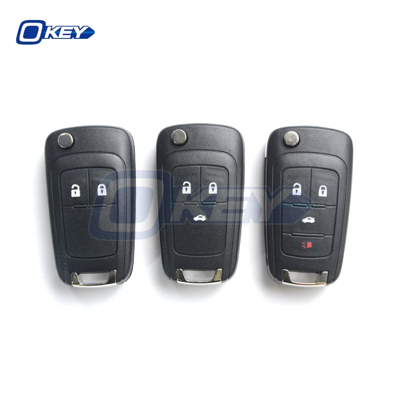 

Okey Car Remote Key Suit for Chevrolet Malibu Cruze Aveo Spark Sail 2/3/4 Buttons 433MHz Control Alarm Fob