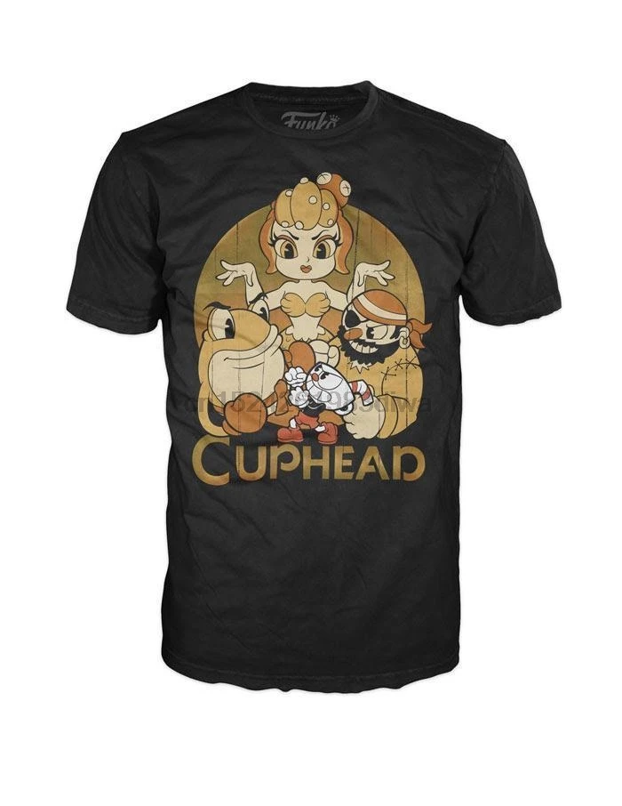 Funko Pop Tees Cuphead and Bosses Black Pop! Футболка | Мужская одежда
