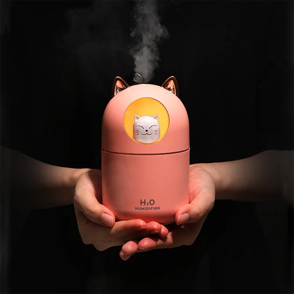 DADAWINDY Portable 300ml Electric Air Humidifier Aroma Oil Diffuser USB Cool Mist Sprayer with Colorful Night Light for Home Car 6