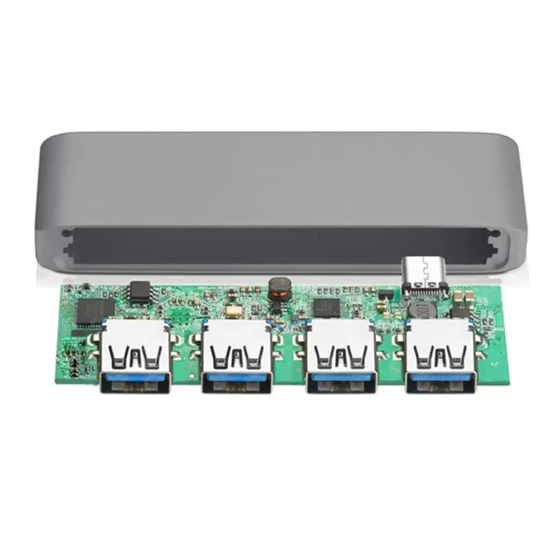 Usb type-C до 4 USB 3,0 5 Гбит/с док-станция концентратор конвертер адаптер для Apple MacBook type-C ноутбук ПК компьютер