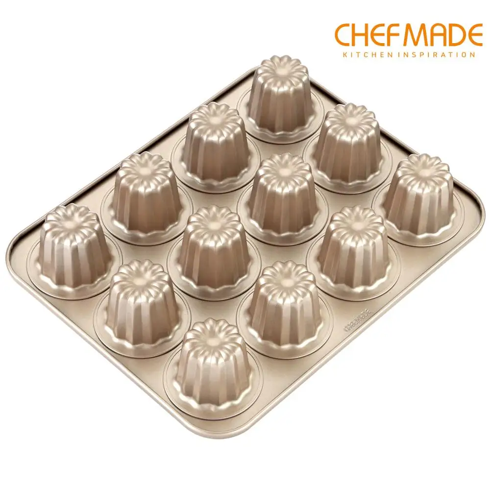 Форма для кексов CHEFMADE 12 полостная антипригарная сковорода хлеба Cannele одобренная