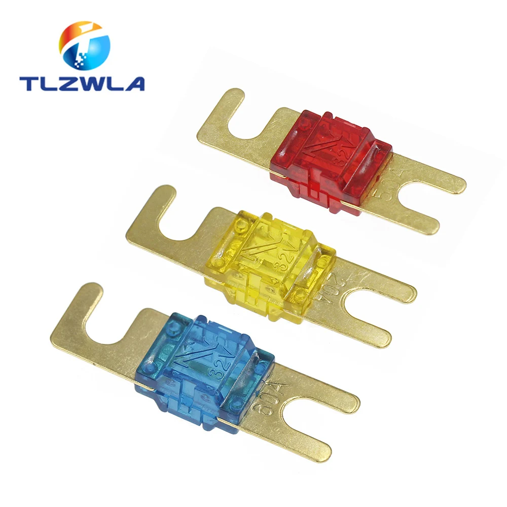 Gold Plated Mini Car Stereo Audio Fuses – 20A to 150A, 32V
