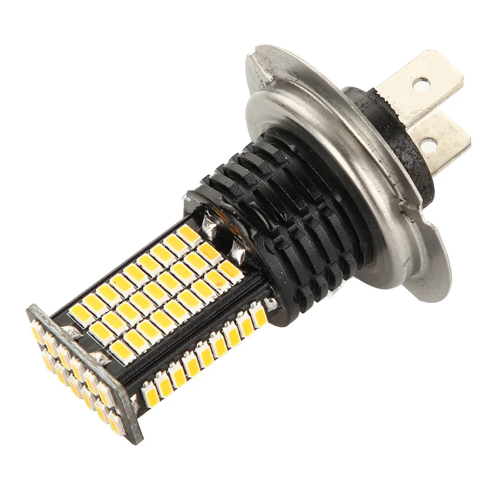 2 шт. H7 светодиодный 3030SMD 3200LM противотуманный светильник, лампы для вождения автомобиля DRL 3000K 12V желтый* Номинальный Тип чипа: 84 шт. 3014SMD