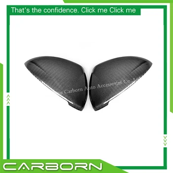 

For Cayenne 2014-2017 Add On Style Carbon Fiber Mirror Cover Body Side Rear View Mirror Caps