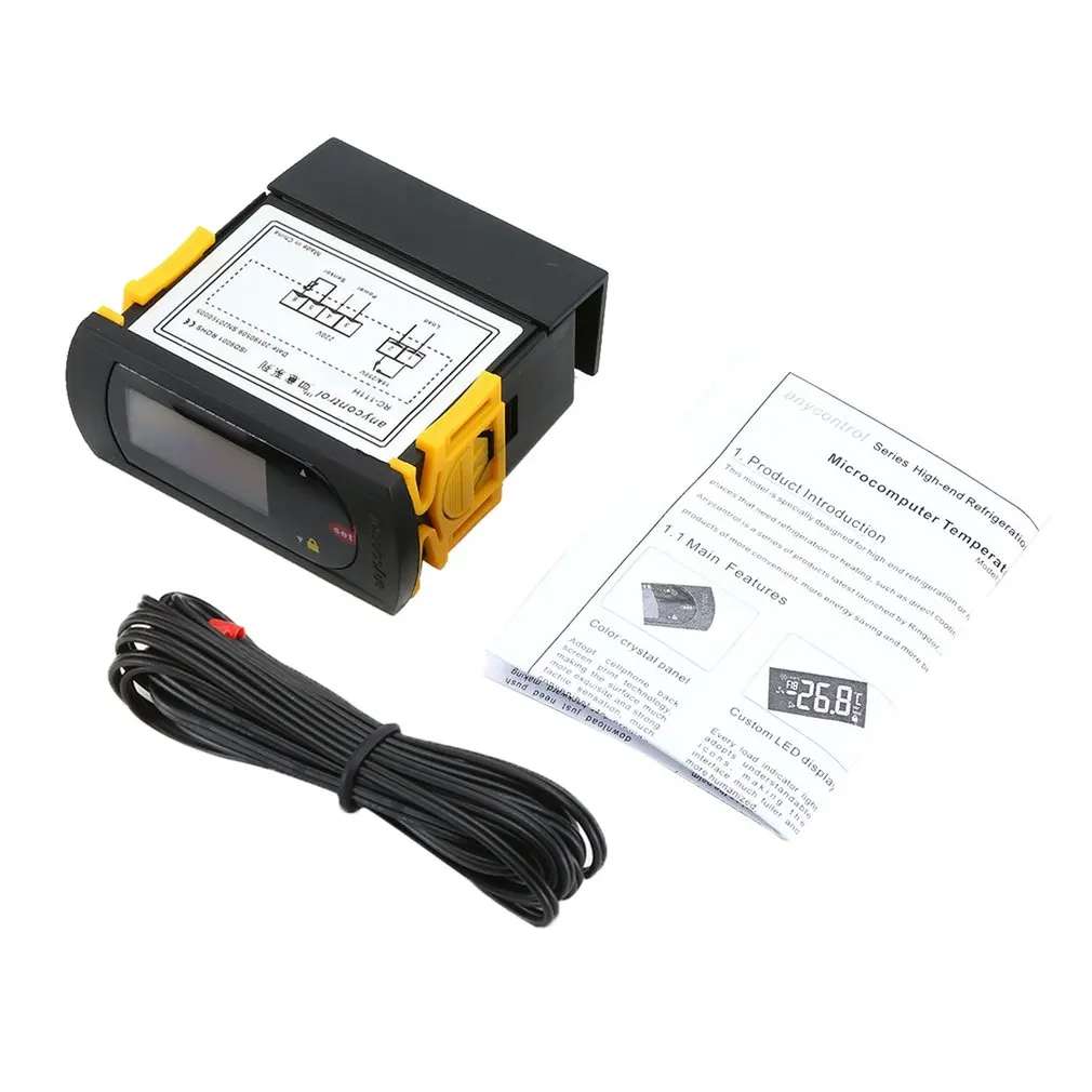 12V 16A RC-111H микрокомпьютер цифровой регулятор температуры холодильник термопары термостат терморегулятор - Цвет: 12V 16A