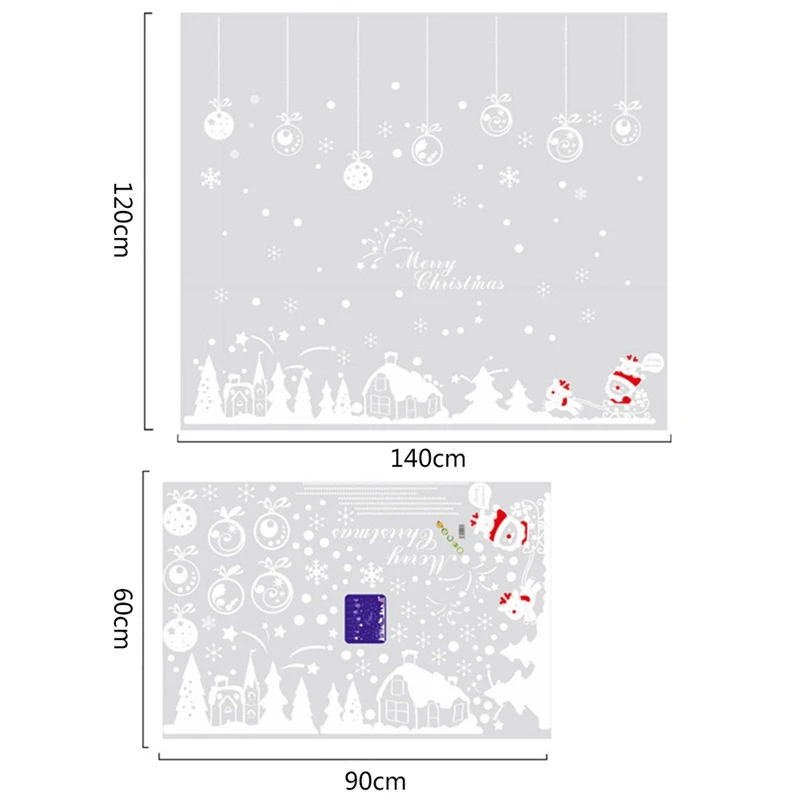 Рождественские наклейки на окна стеклянная наклейка s зимние настенные стикеры снежинки детская комната рождественские украшения для нового года DIY подарки