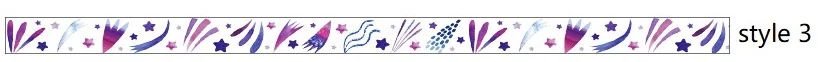 1.5cm style 4 1 pcs Смешанный широкий фиолетовый космическая Планета Звезда дизайн Васи клейкие ленты DIY скрапбукинга наклейка этикетка маскирования домашний декор - Цвет: 1.5cm style 4 1 pcs