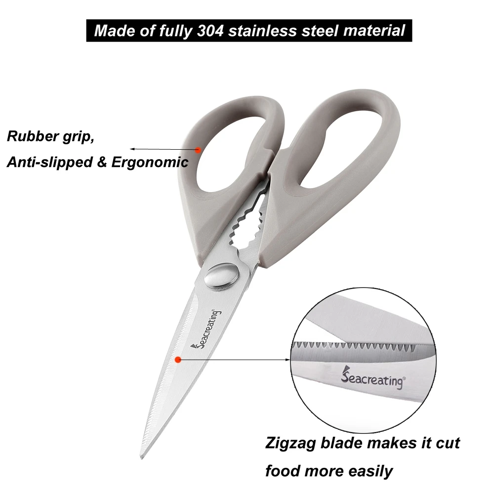 Mini White Scissor, Multi-function Heavy Duty Dishwasher Safe Poultry  Shears Portable Stainless Steel Blade Cutter Tiny Scissors