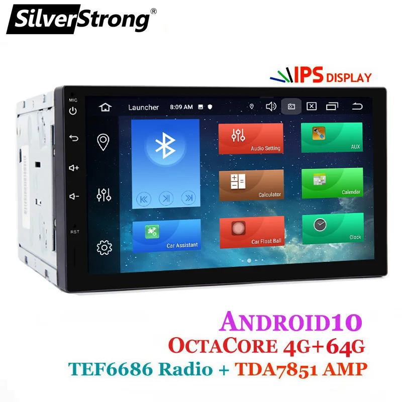 Автомагнитола SilverStrong универсальная стерео система на Android 10 с IPS экраном 7 дюймов