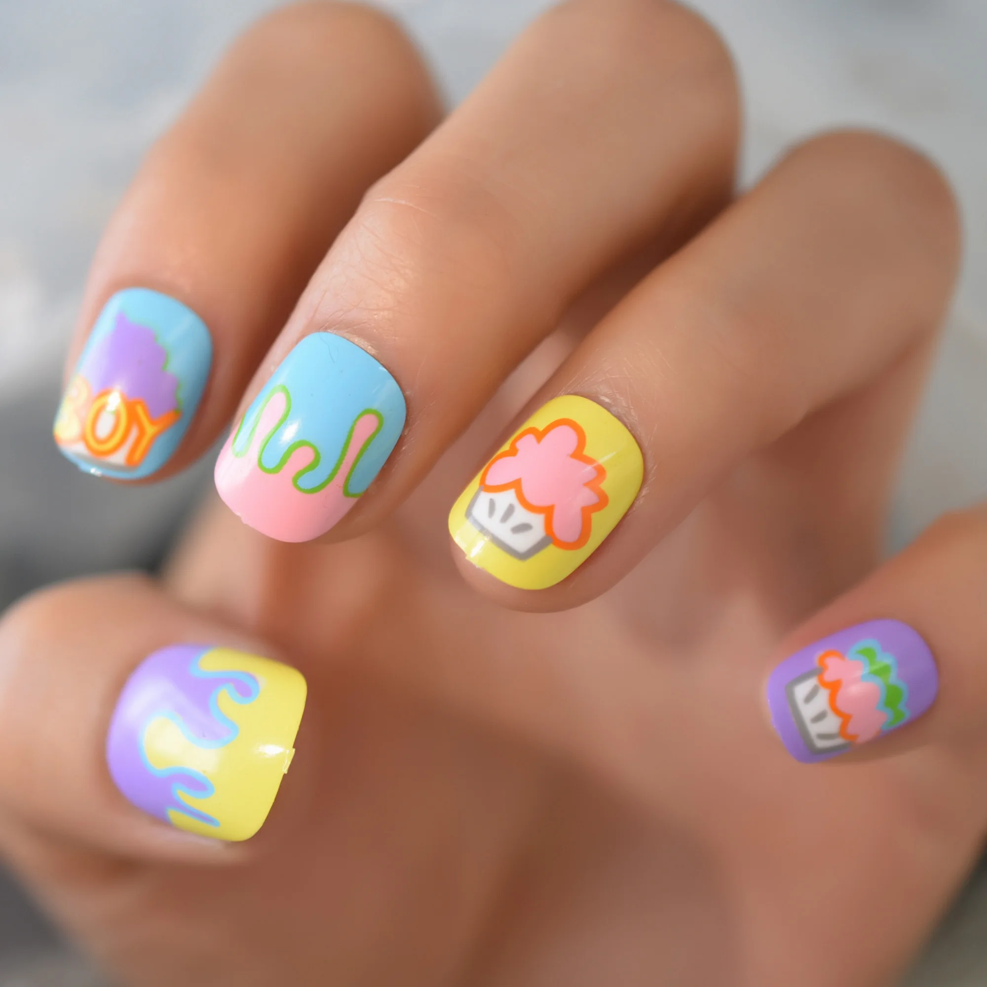 Featured image of post View 13 Short Acrylic Nails Anime