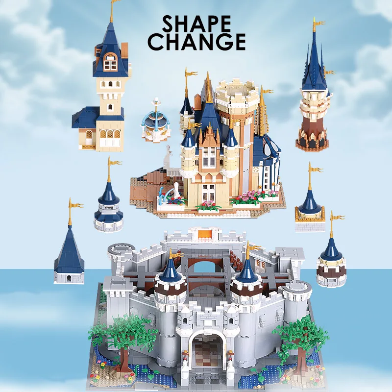 Bricks toys Mould King 13132 model 8388pcs Paradise Princess Cinderella Dream Castle Creator Building Blocks 71040