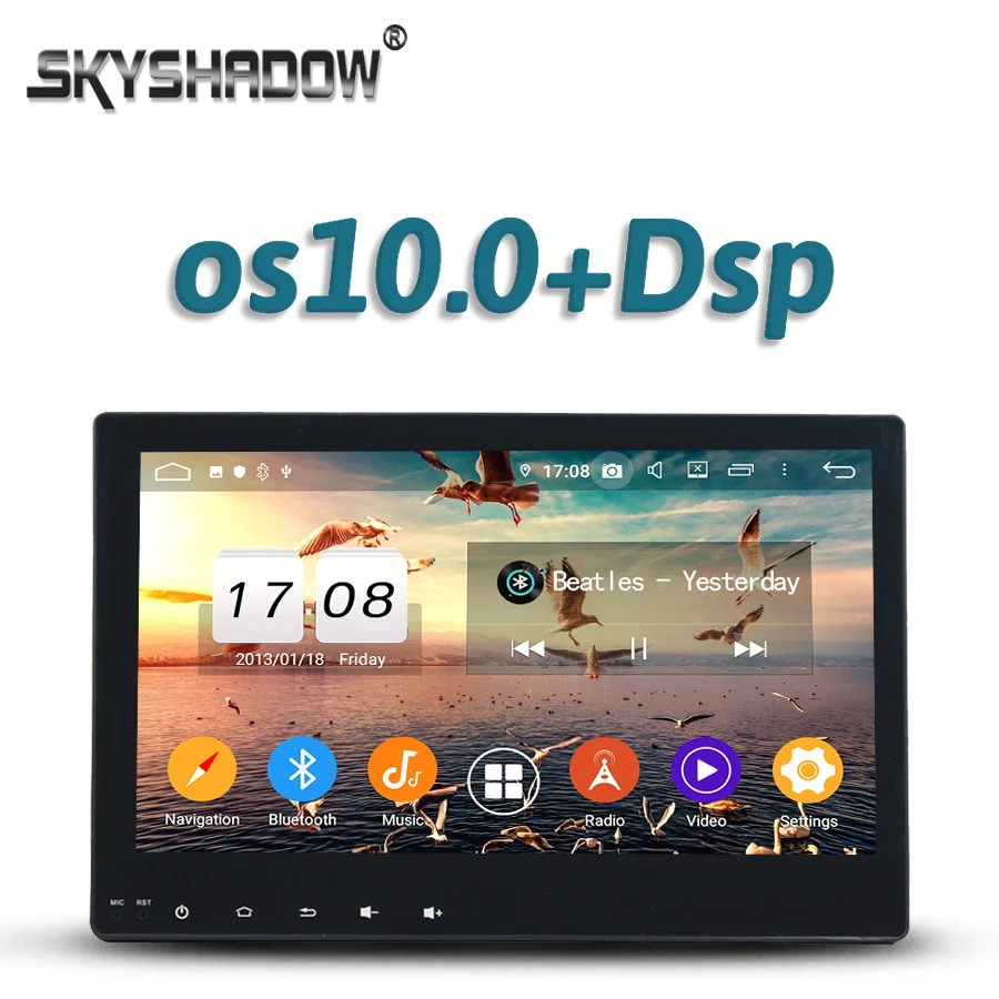 Автомобильный DVD-плеер DSP 10 1 &quotAndroid 11 0 4 Гб + 32 Wifi RDS радио GPS карта Bluetooth 5 для Toyota Hilux